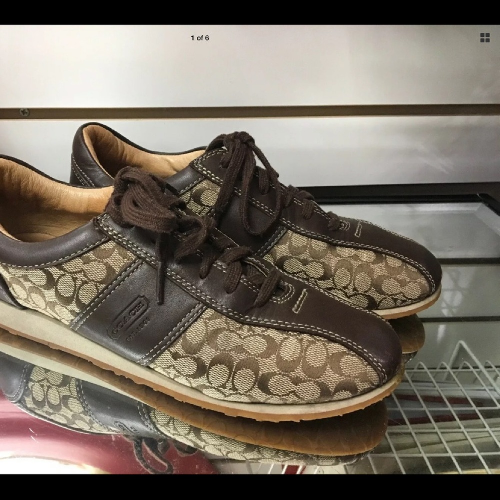 COACH NOELLA BROWN SIGNATURE SNEAKER SIZE 7.5